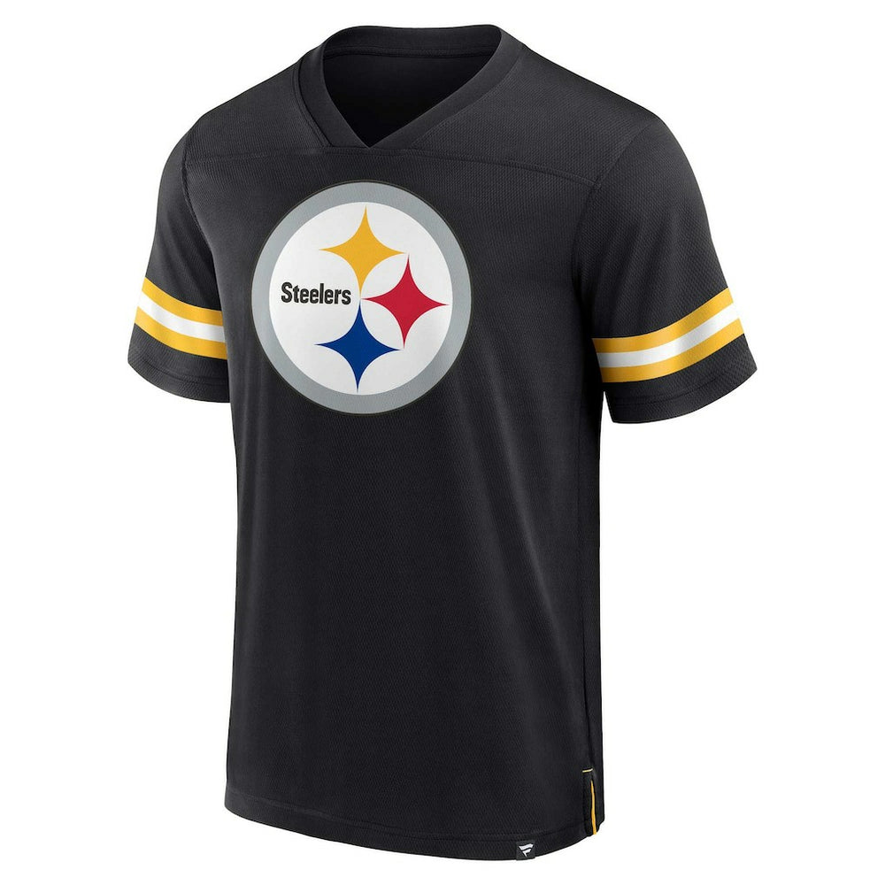 Pittsburgh Steelers Jersey Tackle V-Neck T-Shirt - Black - Fanatics