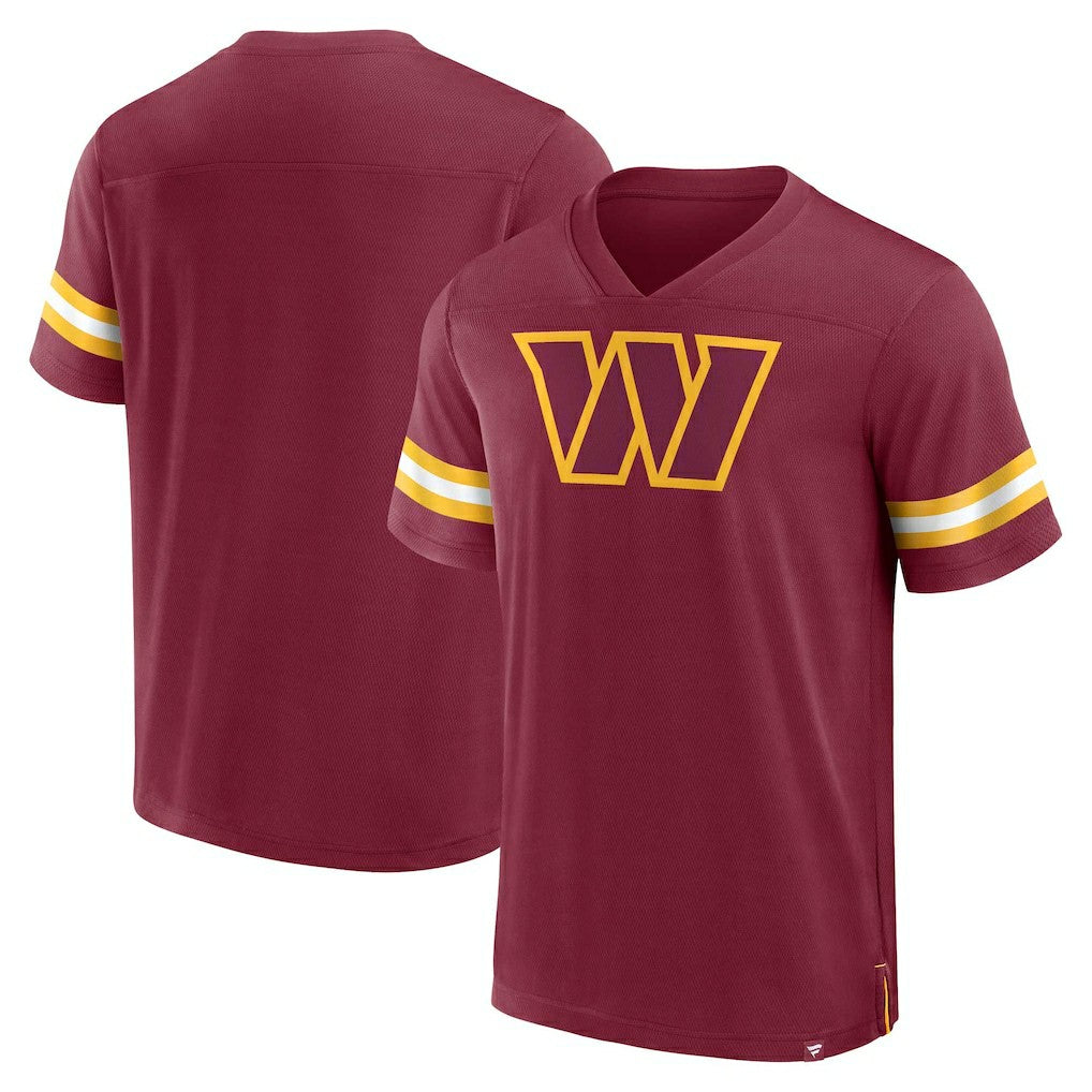 Washington Commanders Jersey Tackle V-Neck T-Shirt - Burgundy - Fanatics