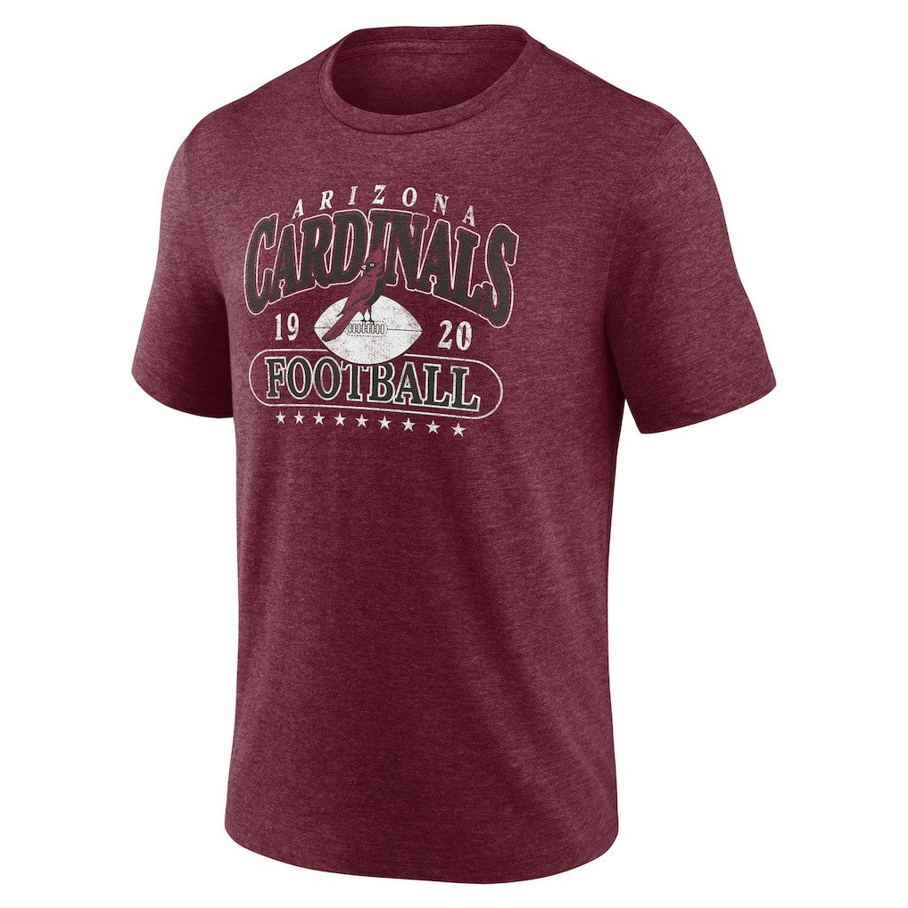 Arizona Cardinals Retro Tri-Blend T-Shirt - Heather Cardinal - Fanatics