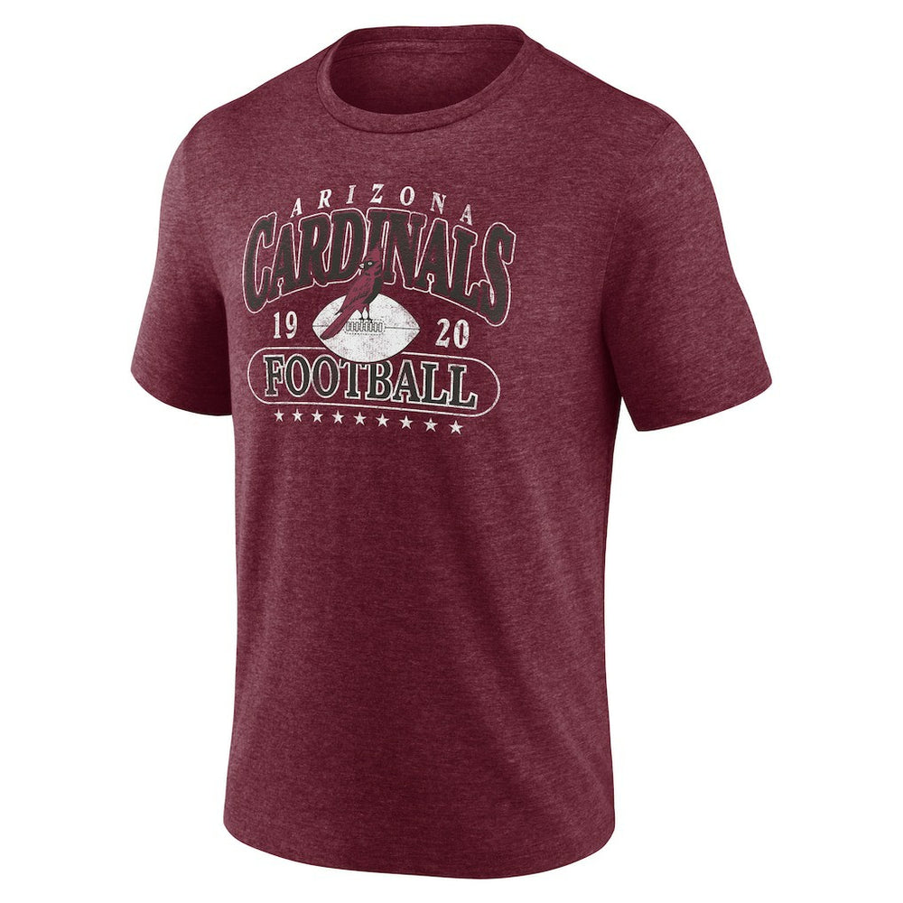 Arizona Cardinals Retro Tri-Blend T-Shirt - Heather Cardinal - Fanatics