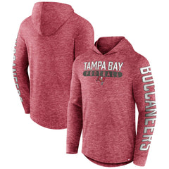 Tampa Bay Buccaneers Pill Stack Long Sleeve Hoodie T-Shirt - Heather Red - Fanatics