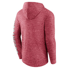 Tampa Bay Buccaneers Pill Stack Long Sleeve Hoodie T-Shirt - Heather Red - Fanatics