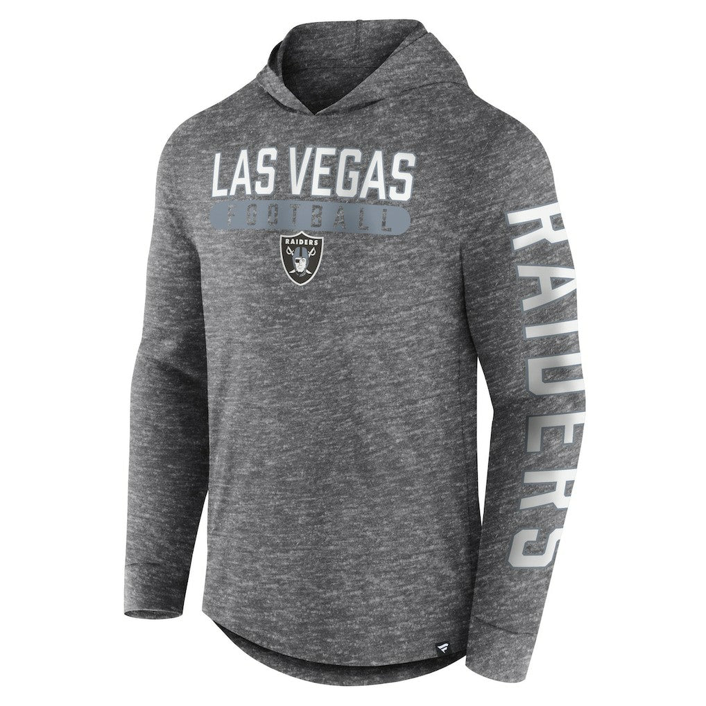 Las Vegas Raiders Pill Stack Long Sleeve Hoodie T-Shirt - Heather Charcoal - Fanatics