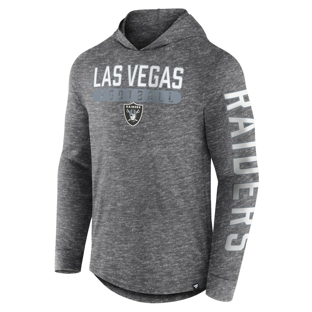 Las Vegas Raiders Pill Stack Long Sleeve Hoodie T-Shirt - Heather Charcoal - Fanatics