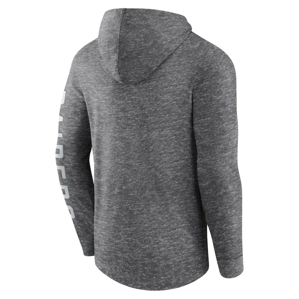 Las Vegas Raiders Pill Stack Long Sleeve Hoodie T-Shirt - Heather Charcoal - Fanatics