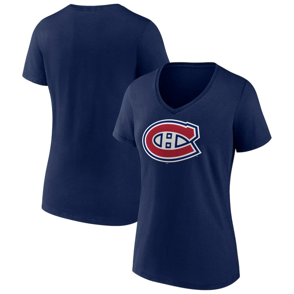 Montreal Canadiens Women's Team Logo V-Neck T-Shirt - Navy | NHL online