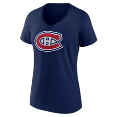 Montreal Canadiens Women's Team Logo V-Neck T-Shirt - Navy | NHL online