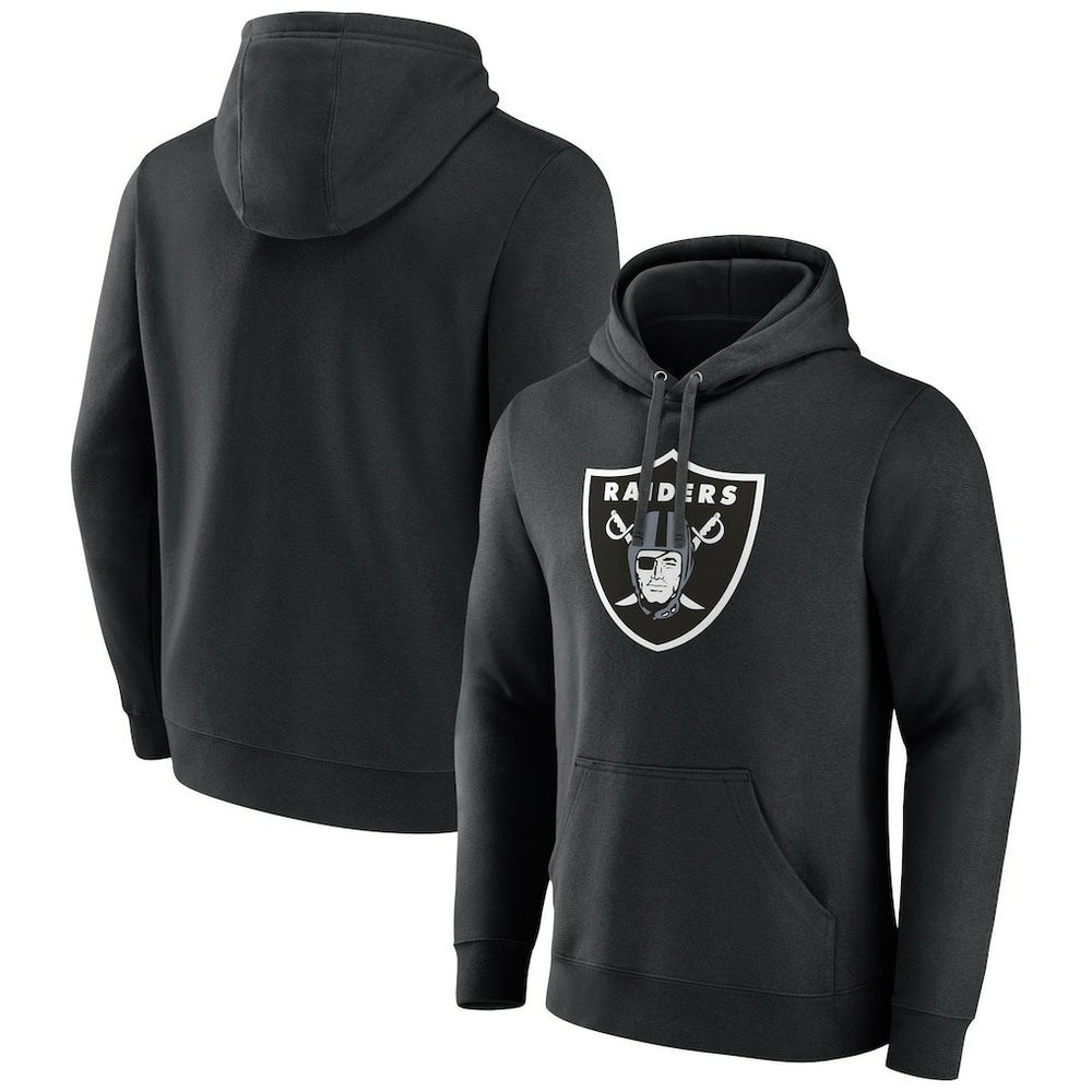 Las Vegas Raiders Primary Logo Fleece Pullover Hoodie - Black - Fanatics