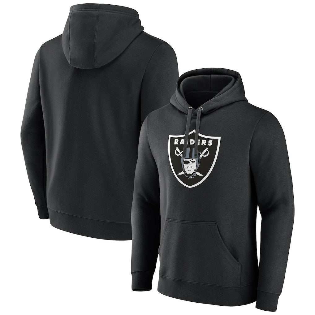 Las Vegas Raiders Primary Logo Fleece Pullover Hoodie - Black - Fanatics