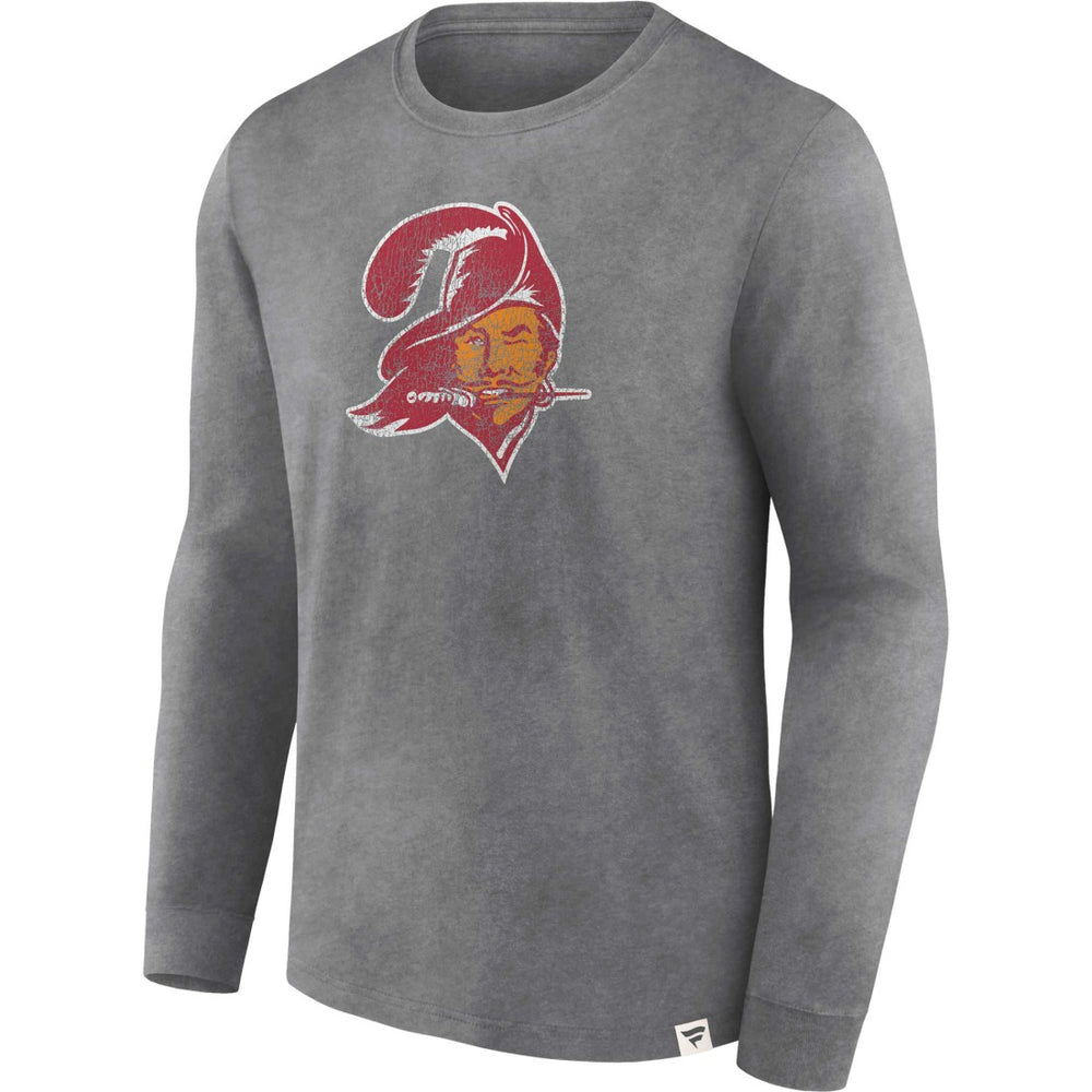Tampa Bay Buccaneers Washed Primary Long Sleeve T-Shirt - Heather Charcoal - Fanatics