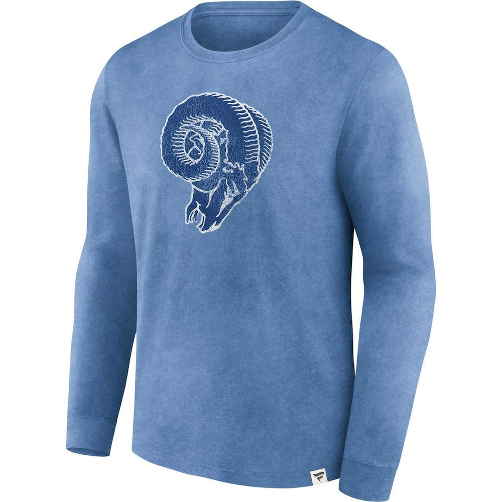 Los Angeles Rams Washed Primary Long Sleeve T-Shirt - Heather Royal - Fanatics