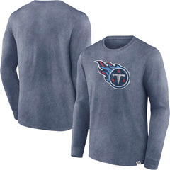 Tennessee Titans Washed Primary Long Sleeve T-Shirt - Heather Navy - Fanatics