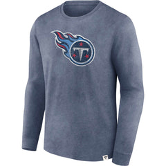 Tennessee Titans Washed Primary Long Sleeve T-Shirt - Heather Navy - Fanatics