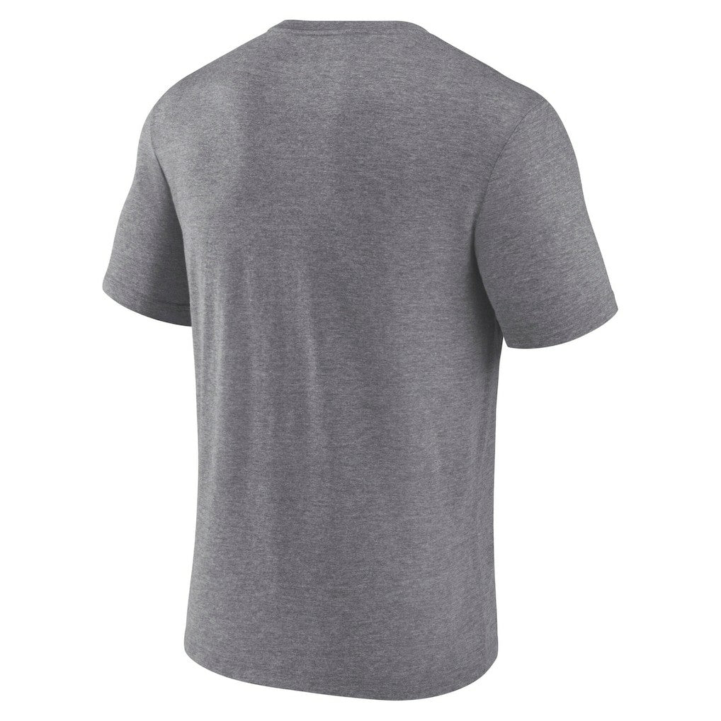 Las Vegas Raiders Warped Block Tri-Blend T-Shirt - Heather Gray - Fanatics