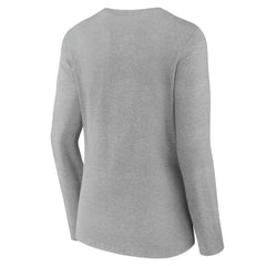 Tampa Bay Lightning Women's Team Logo Long Sleeve V-Neck T-Shirt - Gray | NHL Lifestyle