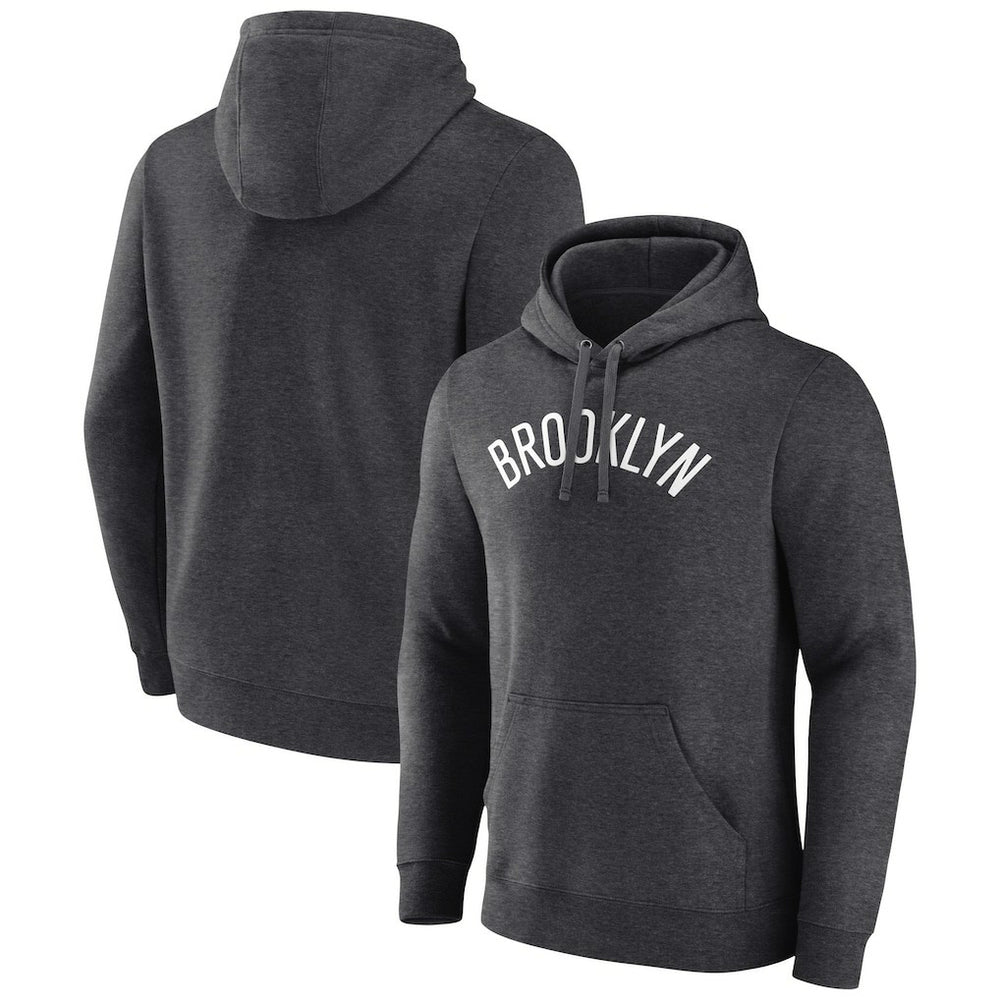Brooklyn Nets Wordmark Alternate Pullover Hoodie Charcoal