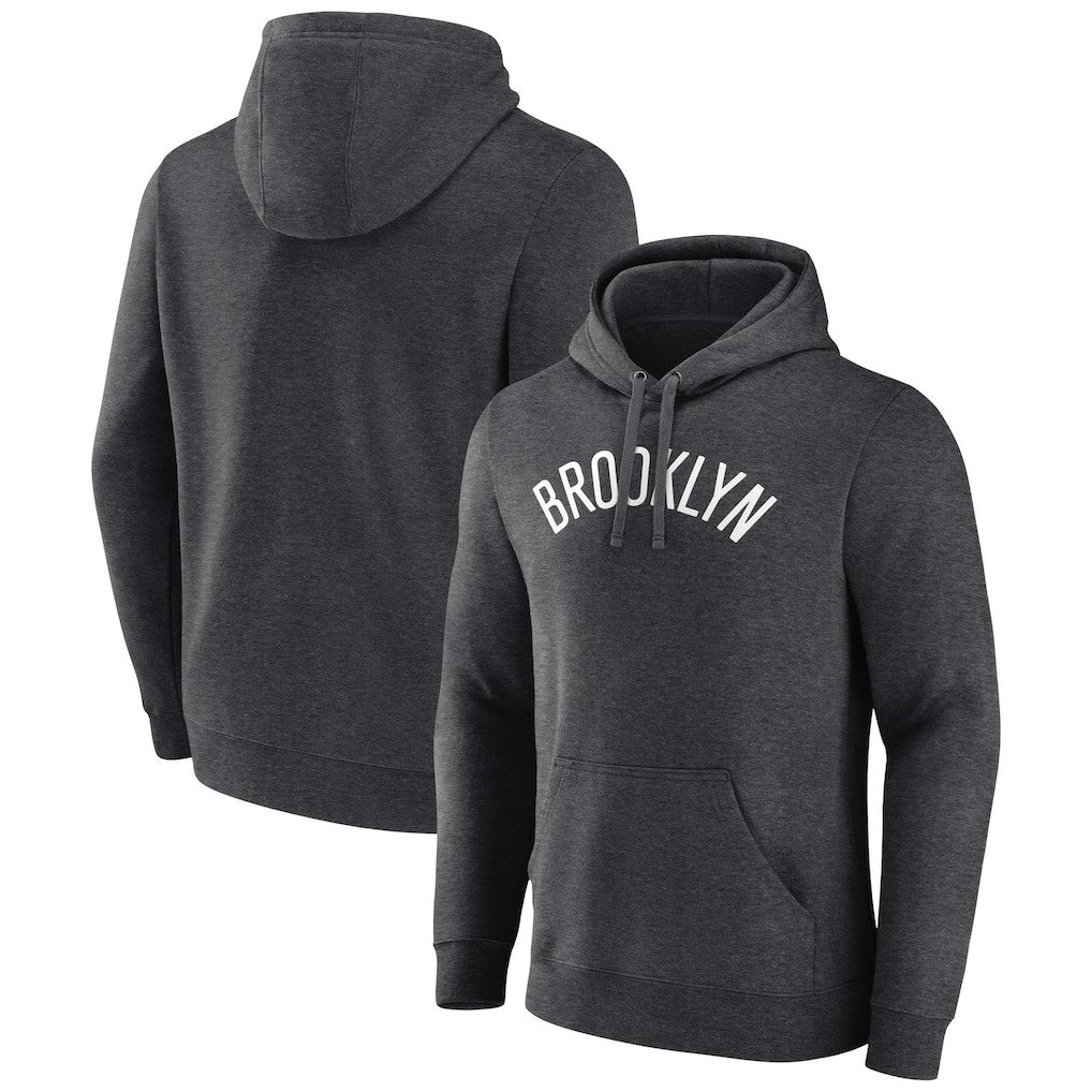 Brooklyn Nets Wordmark Alternate Pullover Hoodie Charcoal