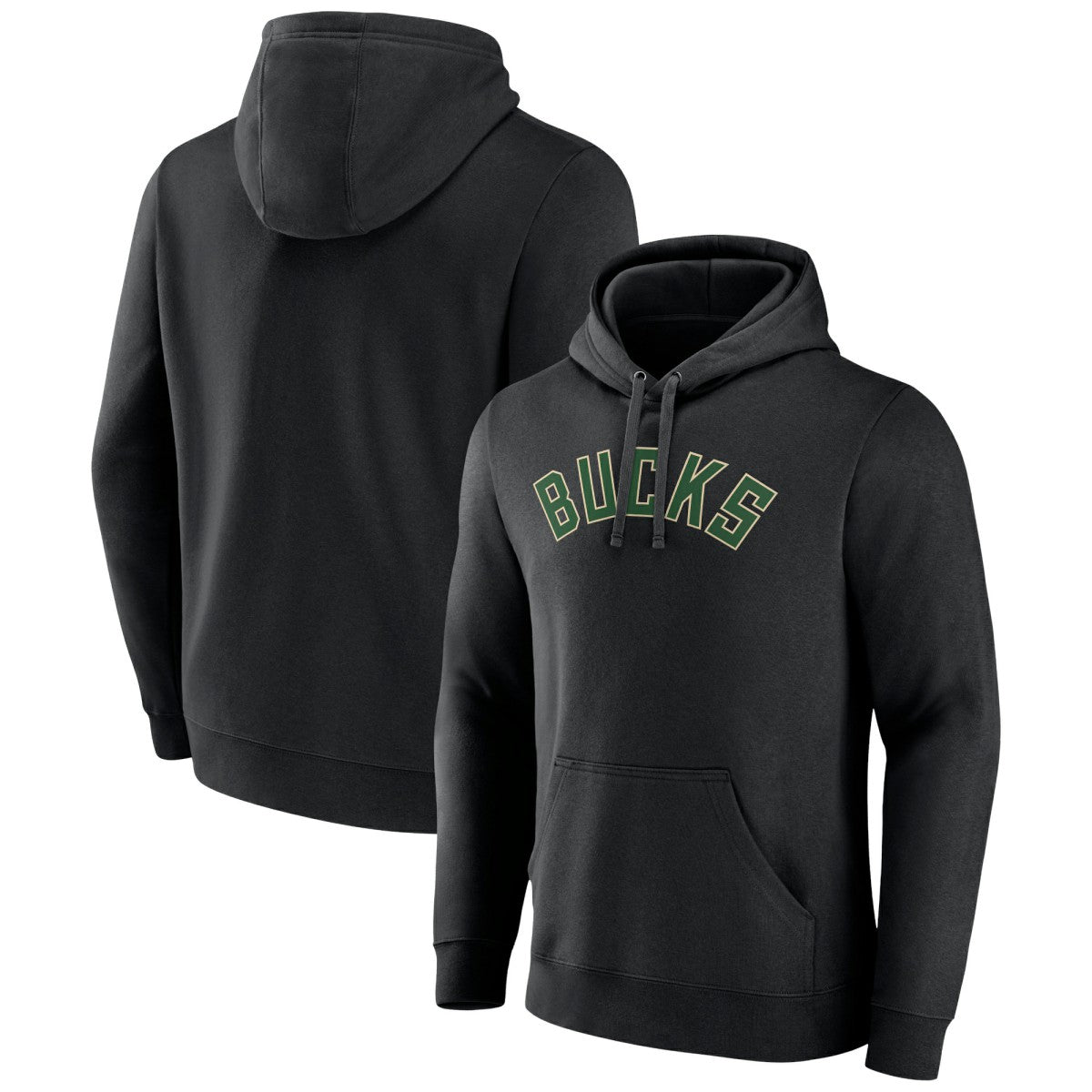 Milwaukee Bucks Wordmark Alternate Pullover Hoodie Black
