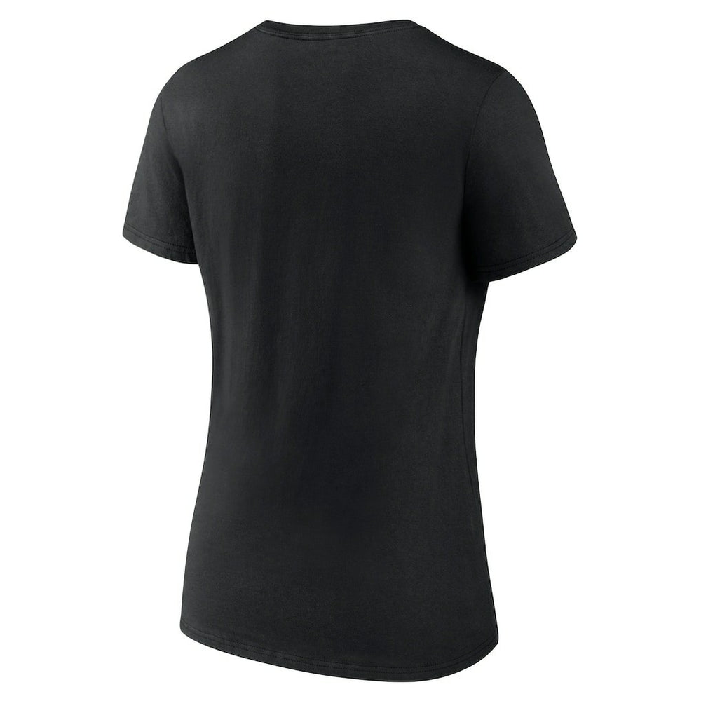 Brooklyn Nets Women's Wordmark V-Neck T-Shirt Black