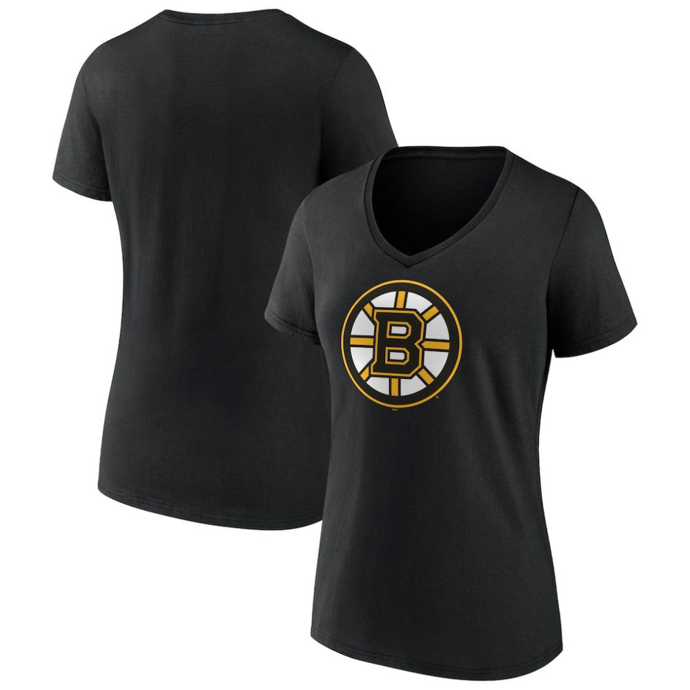 Boston Bruins Women's Team Logo V-Neck T-Shirt - Black | NHL sale