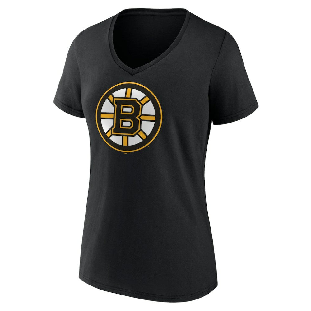 Boston Bruins Women's Team Logo V-Neck T-Shirt - Black | NHL sale