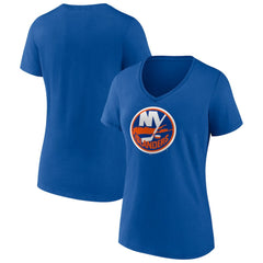 New York Islanders Women's Team Logo V-Neck T-Shirt - Royal | NHL sale