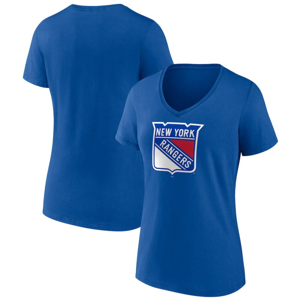 New York Rangers Women's Team Logo V-Neck T-Shirt - Royal | NHL near me