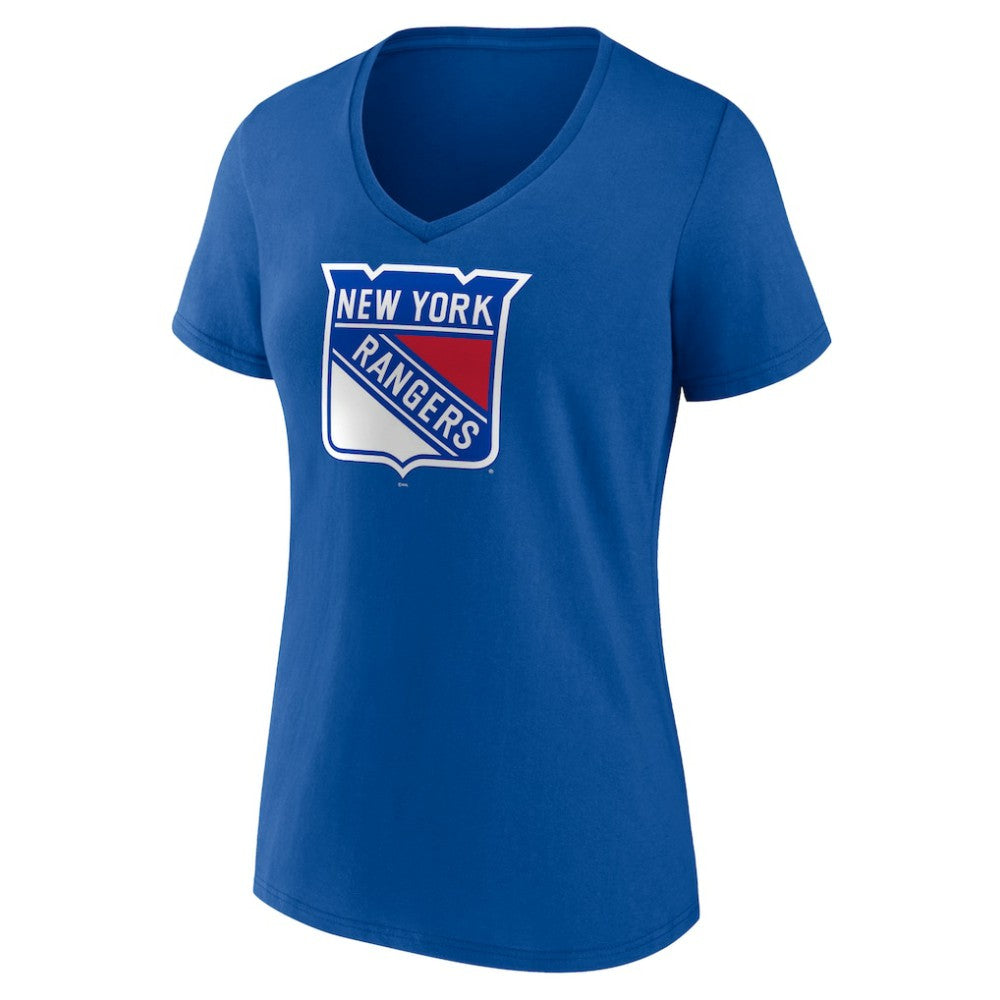 New York Rangers Women's Team Logo V-Neck T-Shirt - Royal | NHL near me
