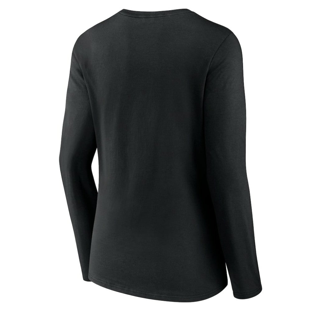 Boston Bruins Women's Team Logo Long Sleeve V-Neck T-Shirt - Black | NHL sale