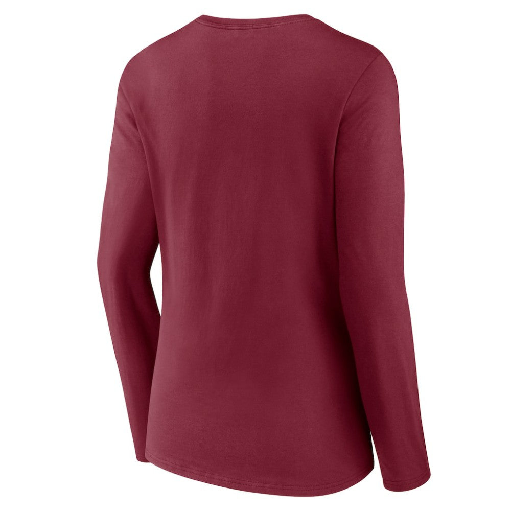Colorado Avalanche Women's Team Logo Long Sleeve V-Neck T-Shirt - Burgundy | NHL on sale