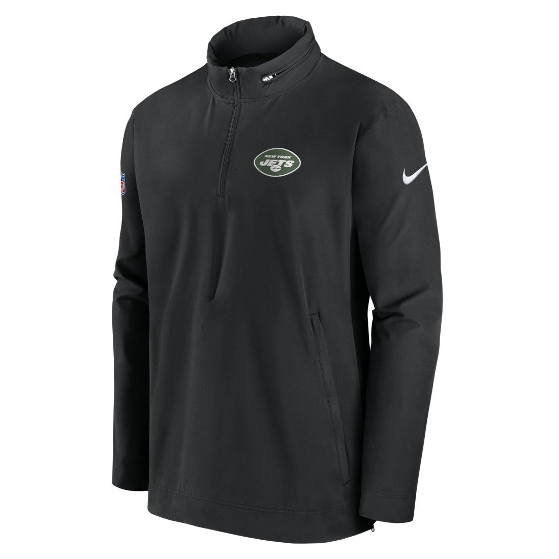 New York Jets Sideline Coach Half-Zip Jacket - Black - Nike