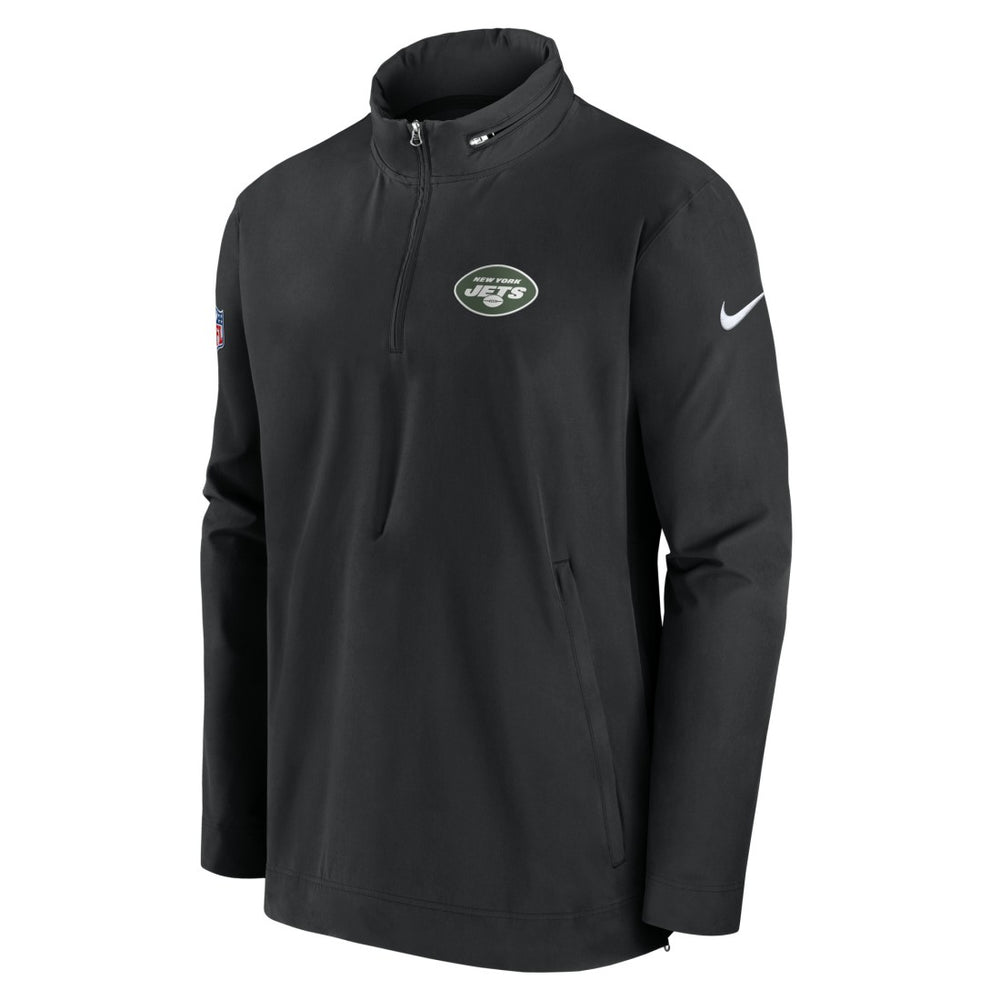 New York Jets Sideline Coach Half-Zip Jacket - Black - Nike