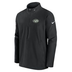 New York Jets Sideline Coach Half-Zip Jacket - Black - Nike