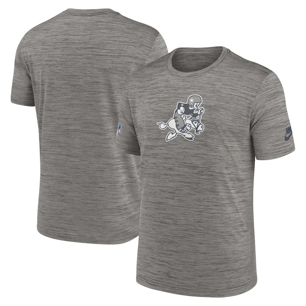 Dallas Cowboys 2023 Sideline Alternate Logo Performance T-Shirt - Heather Charcoal - Nike