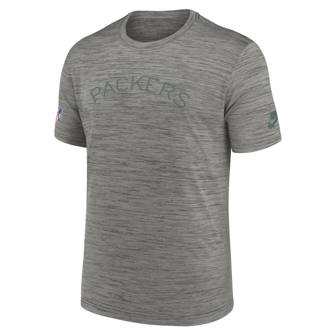 Green Bay Packers 2023 Sideline Alternate Logo Performance T-Shirt - Heather Charcoal - Nike