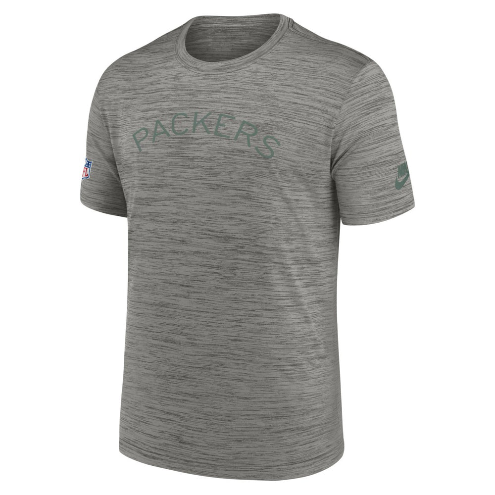 Green Bay Packers 2023 Sideline Alternate Logo Performance T-Shirt - Heather Charcoal - Nike