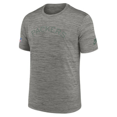 Green Bay Packers 2023 Sideline Alternate Logo Performance T-Shirt - Heather Charcoal - Nike