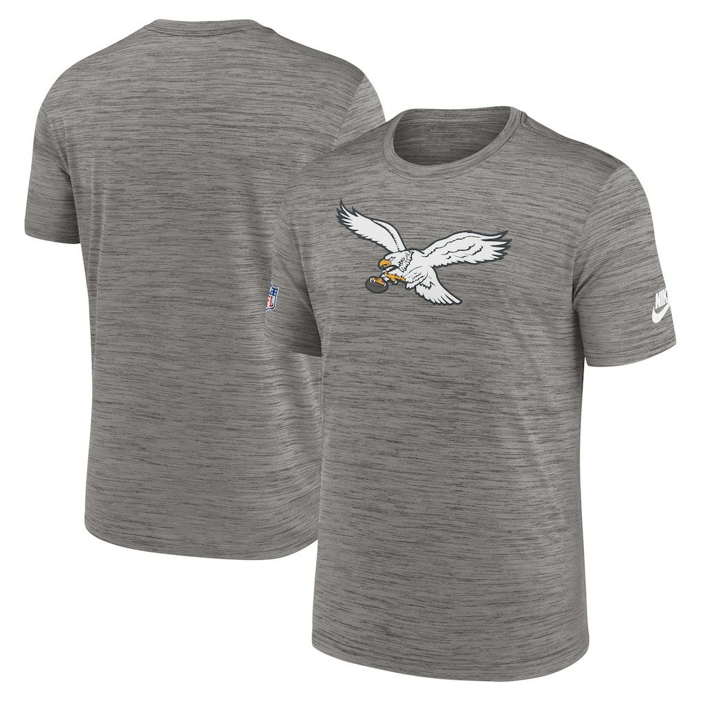 Philadelphia Eagles Sideline Alternate Logo Performance T-Shirt - Heather Charcoal - Nike