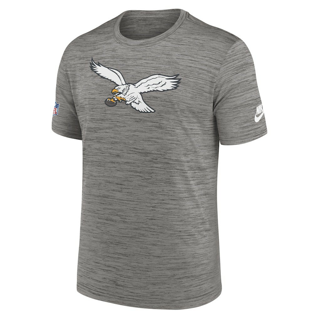 Philadelphia Eagles Sideline Alternate Logo Performance T-Shirt - Heather Charcoal - Nike