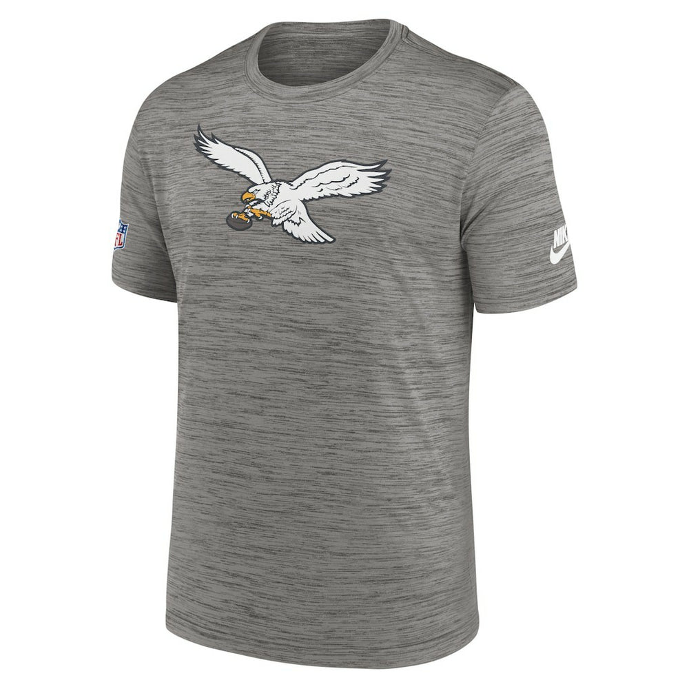 Philadelphia Eagles Sideline Alternate Logo Performance T-Shirt - Heather Charcoal - Nike