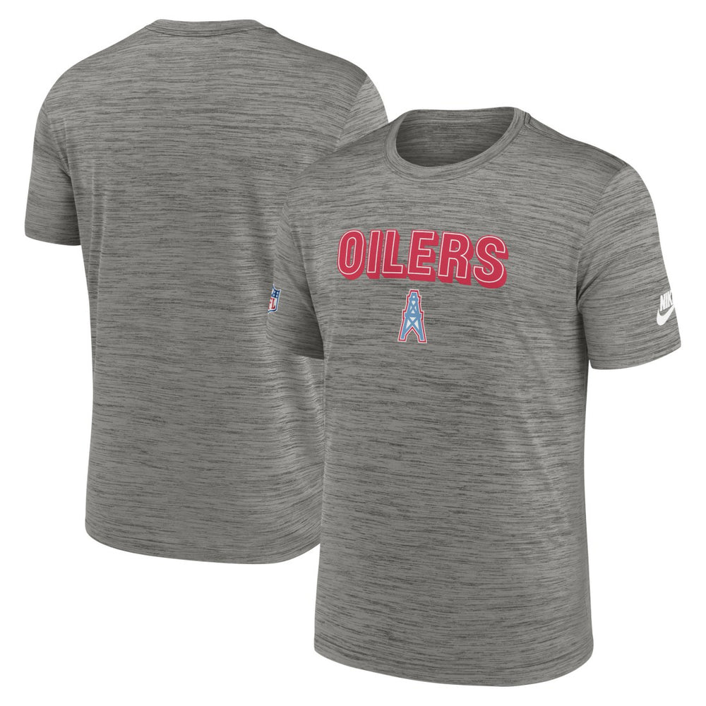 Tennessee Titans Oilers Throwback Sideline Alternate Performance T-Shirt - Heather Charcoal - Nike
