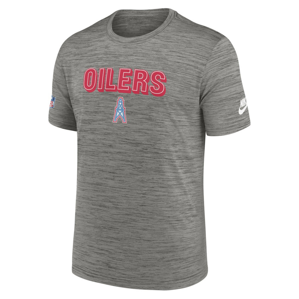 Tennessee Titans Oilers Throwback Sideline Alternate Performance T-Shirt - Heather Charcoal - Nike