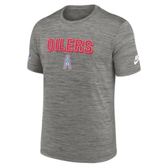 Tennessee Titans Oilers Throwback Sideline Alternate Performance T-Shirt - Heather Charcoal - Nike