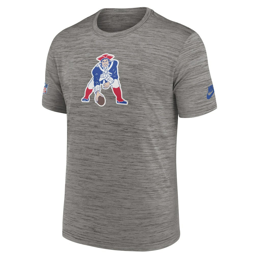 New England Patriots 2023 Sideline Alternate Logo Performance T-Shirt - Heather Charcoal - Nike
