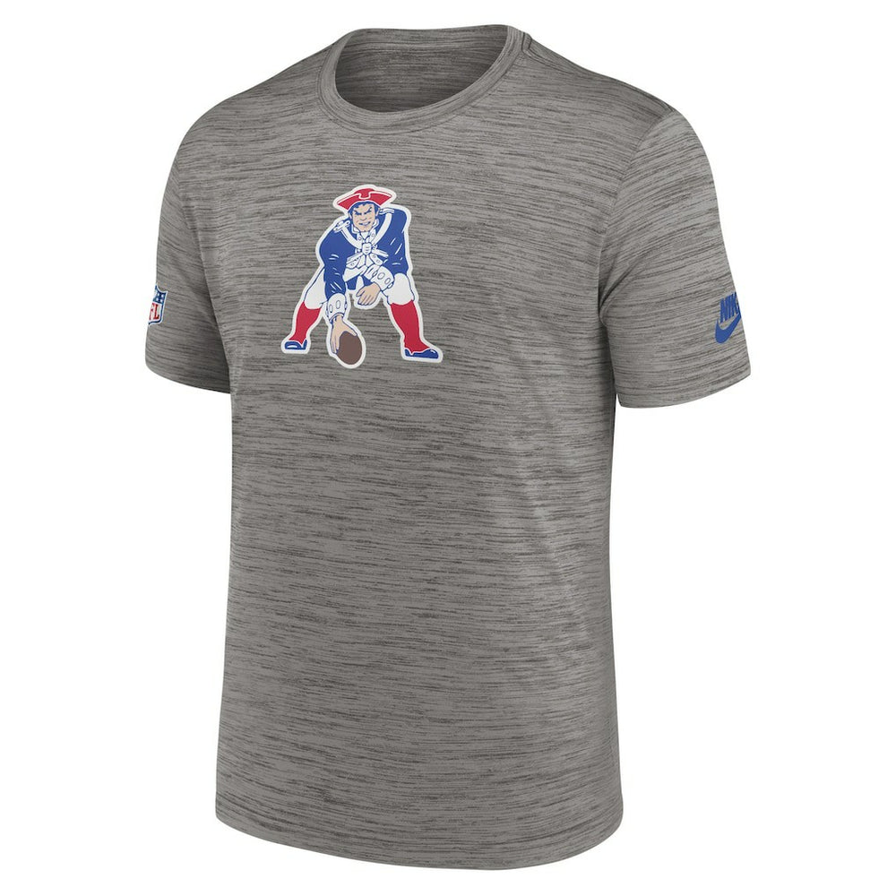 New England Patriots 2023 Sideline Alternate Logo Performance T-Shirt - Heather Charcoal - Nike