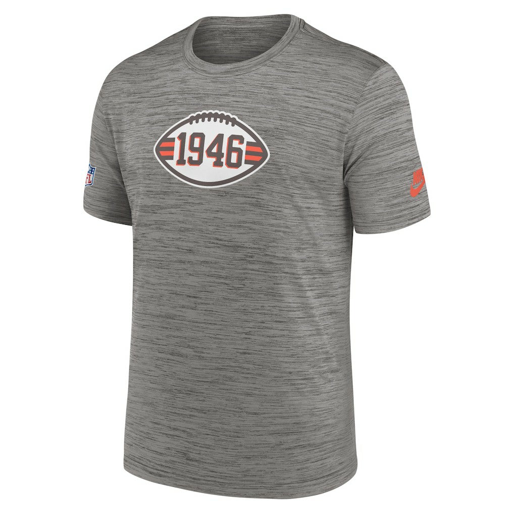 Cleveland Browns 2023 Sideline Alternate Logo Performance T-Shirt - Heather Charcoal - Nike