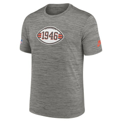 Cleveland Browns 2023 Sideline Alternate Logo Performance T-Shirt - Heather Charcoal - Nike