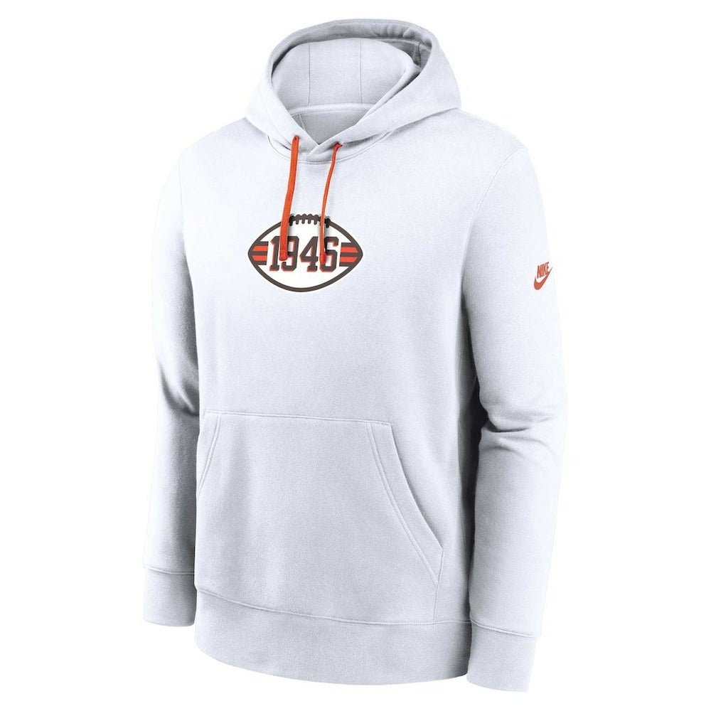 Cleveland Browns 2023 Sideline Club Alternate Tri-Blend Pullover Hoodie - White - Nike