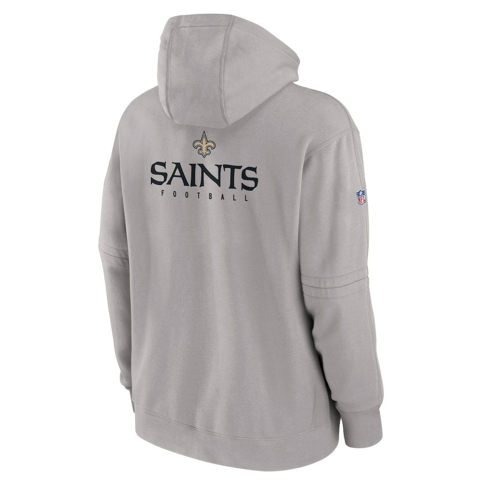 New Orleans Saints Sideline Club Fleece Pullover Hoodie - Gray - Nike