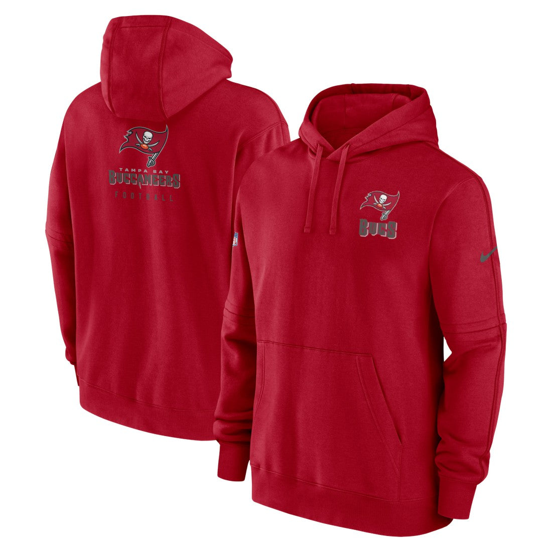 Tampa Bay Buccaneers Sideline Club Fleece Pullover Hoodie - Red - Nike
